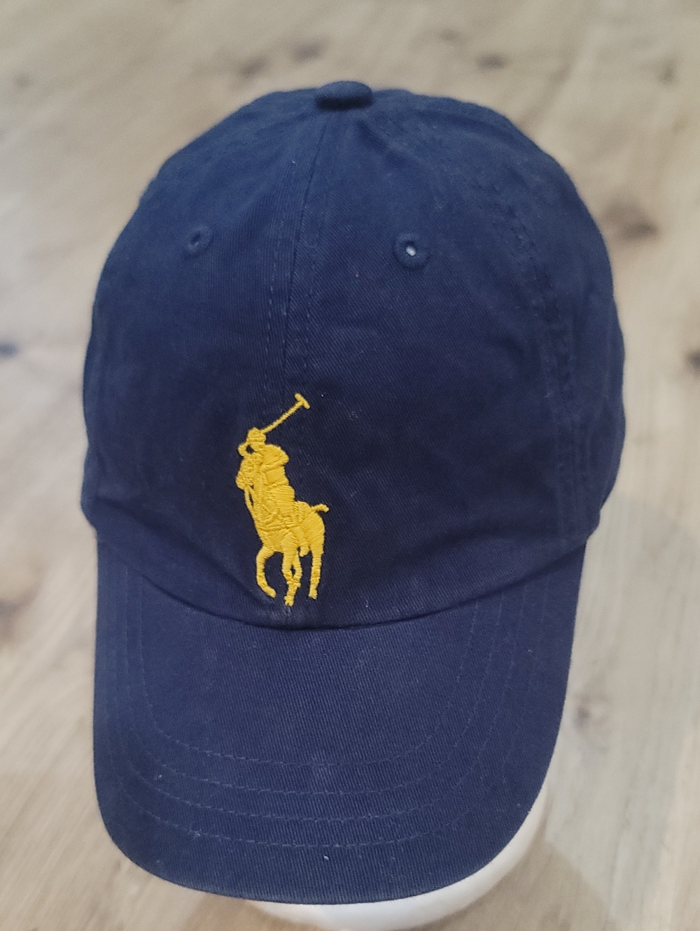Polo by Ralph Lauren Navy Baseball Cap with Yellow Polo Player Kids 2T - 4T